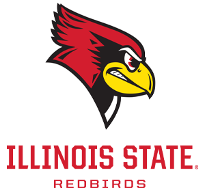 ISU Redbirds horizontal 3-color logo